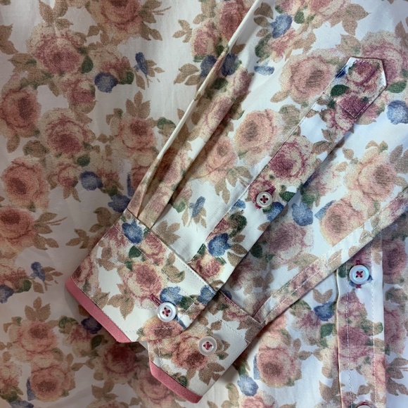 Lloyd Jefferson London – Premium Floral Shirt | Modern British Style | Small - Picture 4 of 7